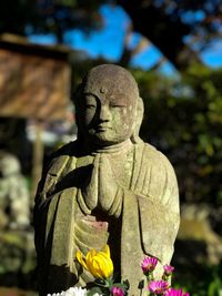 Close-up of statue against blurred background