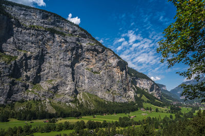 Landscape and nature in lauterbrunnen valley, switzerland