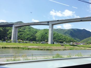 Road with mountain range in background