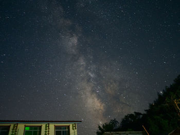 Low angle view of star field against star field