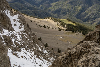 Scenic view of snowcapped mountains