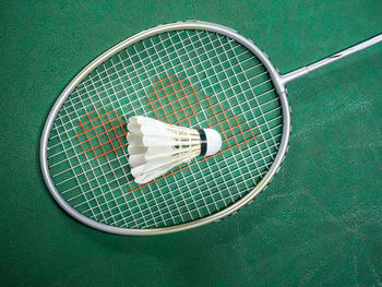 High angle view of tennis court