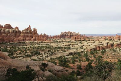 View of rock formations against sky