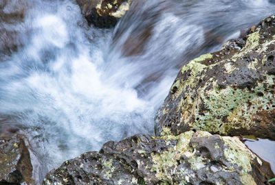 Scenic view of waterfall