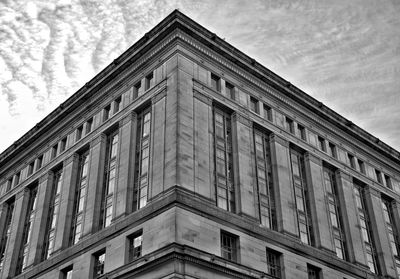 Low angle view of building against sky