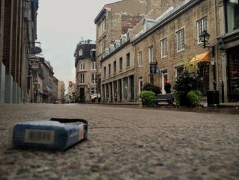 Surface level of buildings in city