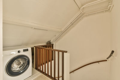 Low angle view of spiral staircase