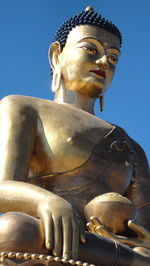 Low angle view of statue of buddha