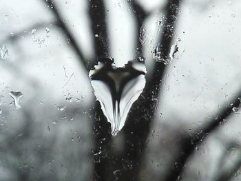 Full frame shot of wet window