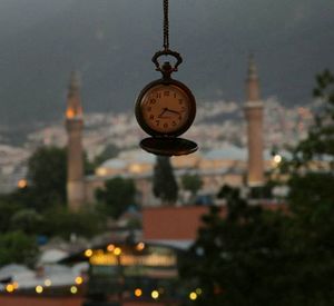 Clock tower in city