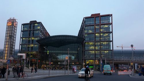 City street against clear sky