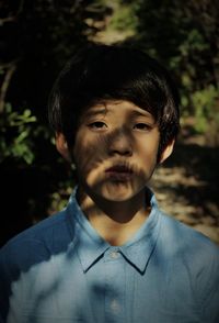 Close-up portrait of boy