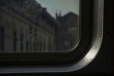 View of building through window