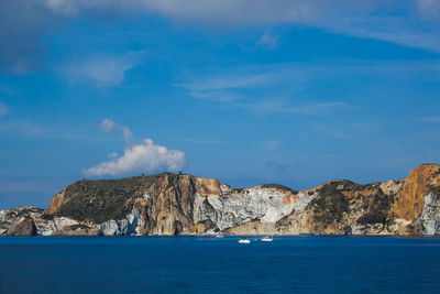Wild coast of ponza island in lazio, italy