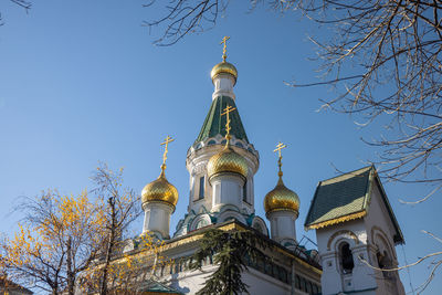 Exterior view of st. nicholas the miracle-maker church in sofia