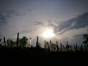 Panoramic view of sun during sunset