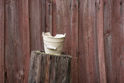 Close-up of old wooden wall