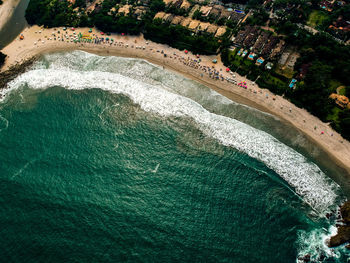 Aerial view of at beach during sunny day