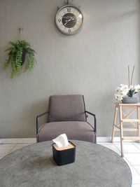 Potted plant on table at home