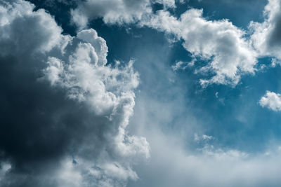 Low angle view of clouds in sky