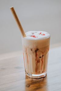 Close-up of drink on table