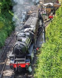 Aerial view of train