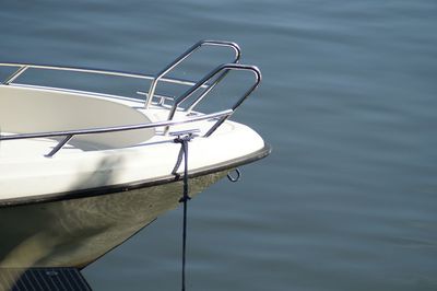 Low angle view of boat in water