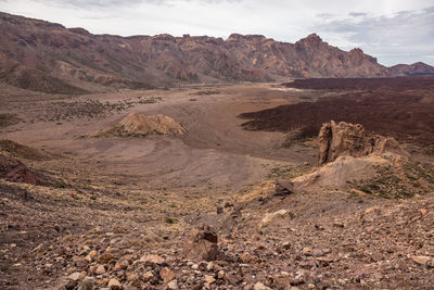 Scenic view of desert against sky