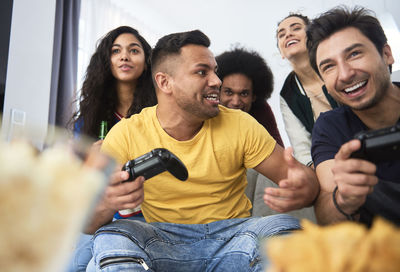 Group of people sitting outdoors