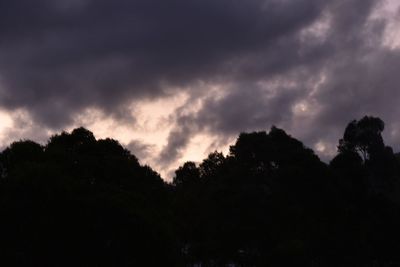 Low angle view of cloudy sky