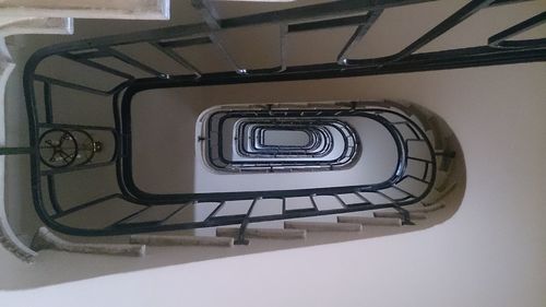 Low angle view of spiral staircase