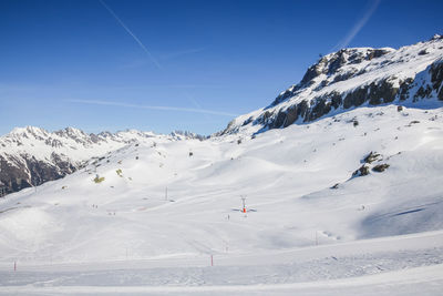 Alpes d'huez ski resort in the alps in france