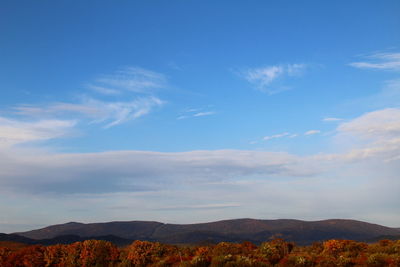 View of landscape against cloudy sky