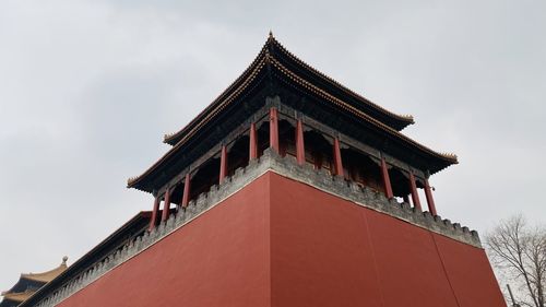 Low angle view of building against sky