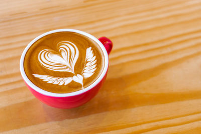 Coffee cup on table