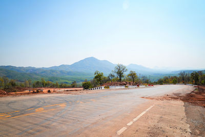 Scenic view of landscape against clear sky