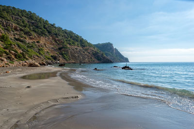 Scenic view of beach