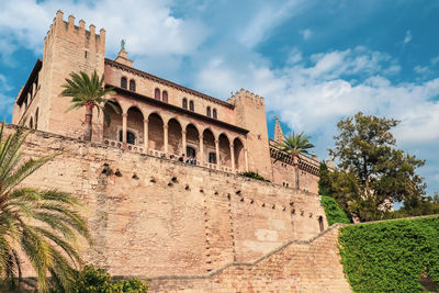 Low angle view of historical building against sky