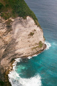 High angle view of sea shore