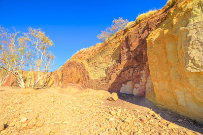 Rock formations against sky