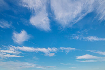 Low angle view of clouds in sky