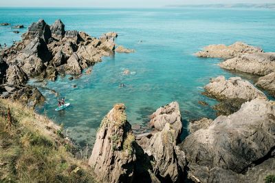 High angle view of seascape