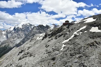 Scenic view of mountain range against sky