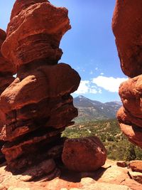 View of rock formations