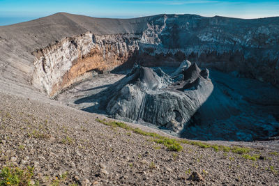 The volcanic crater - the ash pit on mount ol doinyo lengai in the ngorongoro conservation, tanzania