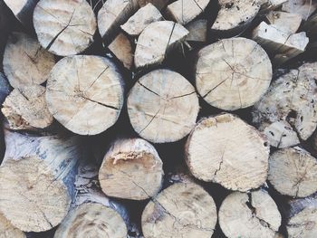 Full frame shot of logs
