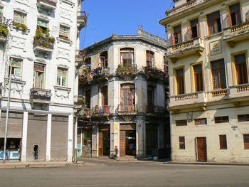 Low angle view of buildings against sky