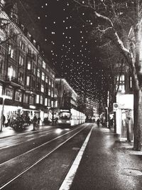 Road in city at night