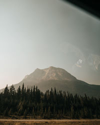 Scenic view of mountains against clear sky