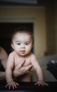 Portrait of cute baby girl